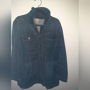 Chico  blue denim jean jacket 2 size 12